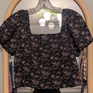 Madewell Abstract Floral Top